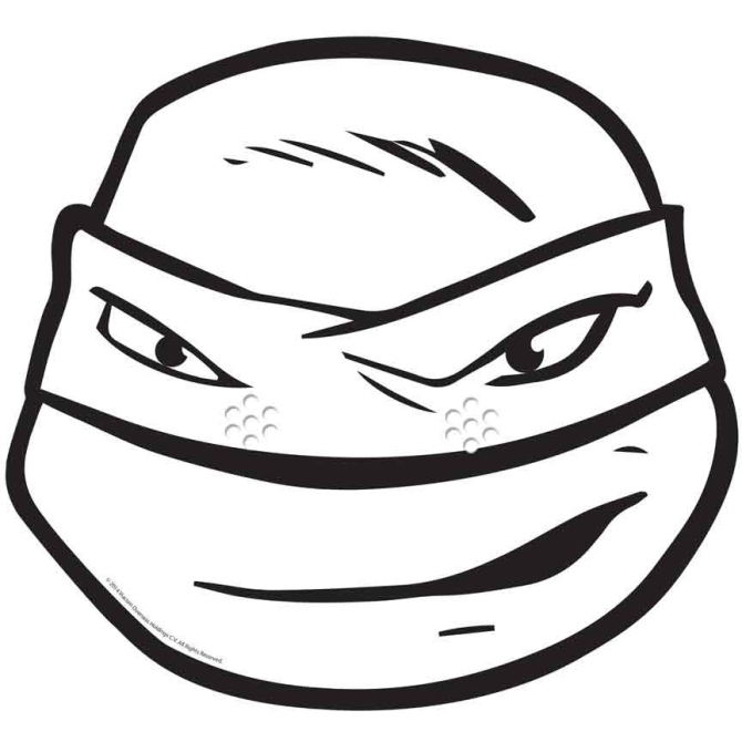 Masque Tortue Ninja Leonardo  colorier 