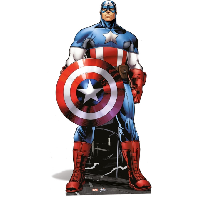 Silhouette Gante Carton Avengers Captain Amrica (177 cm) 