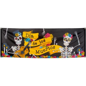 Bannire Dia de Los Muertos (2,20 m) - Tissu