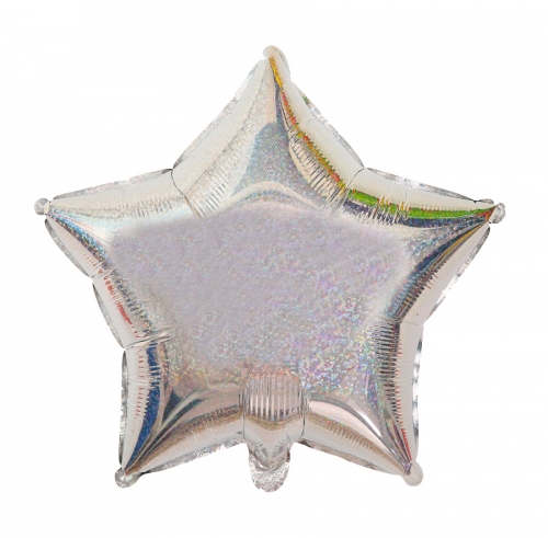 Ballon Mylar Etoile Argent Iris 