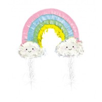 Pull Pinata Arc en ciel et nuages (54 cm)