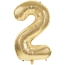 Ballon d'Anniversaire Gant Chiffre 2 Or (86 cm)
