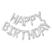 Ballon Happy Birthday Argent (305 cm)