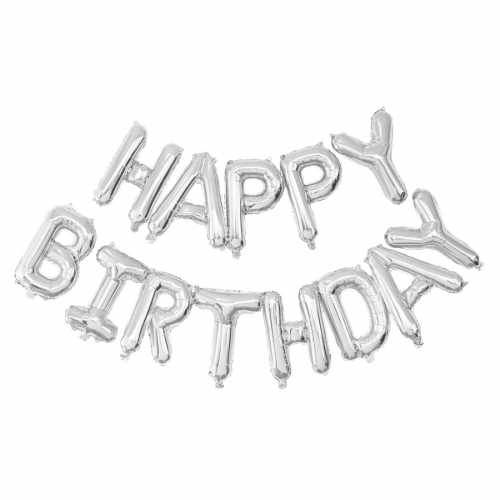 Ballon Happy Birthday Argent 305 Cm Pour L Anniversaire De Votre Enfant Annikids
