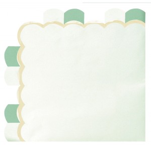 16 Serviettes Vert Pastel