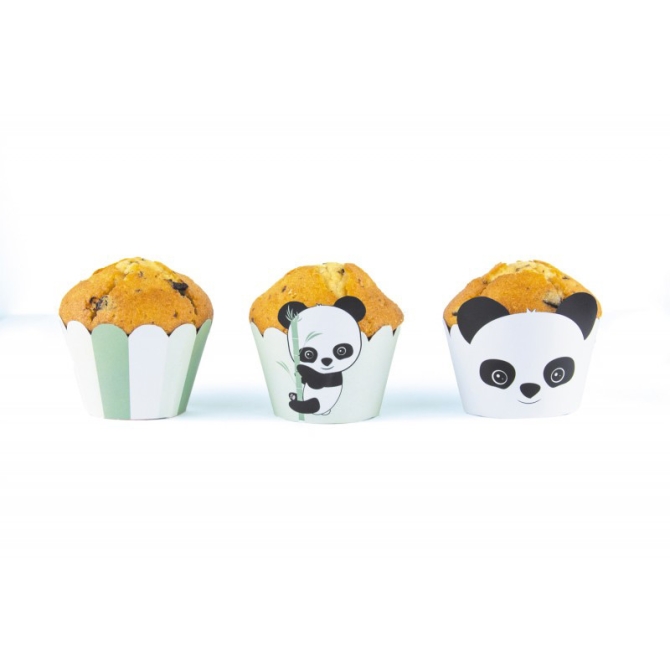 6 Caissettes Cupcakes - Baby Panda 