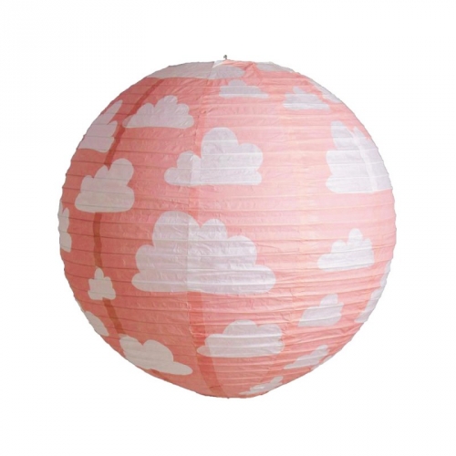 Lanterne Nuage Rose - 35 cm 