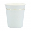 8 Gobelets Festonns Bleu Pastel et Or