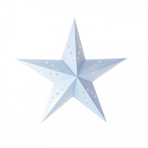 Lanterne Etoile Bleu Pastel - 30 cm 