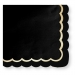 Contient : 1 x 16 Serviettes Festonnes Noir et Or. n4