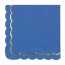 Contient : 1 x 16 Serviettes Festonnées Bleu et Or
