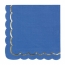 Contient : 1 x 16 Serviettes Festonnes Bleu et Or