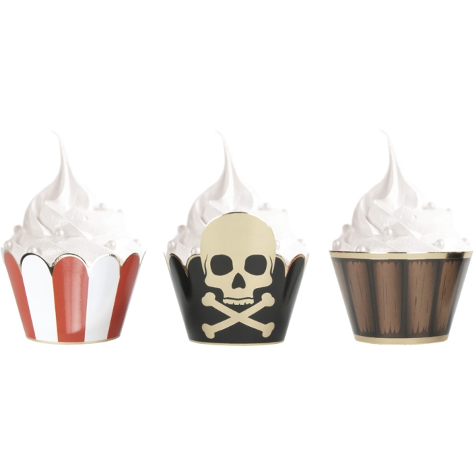 6 Caissettes Cupcakes - Pirate 