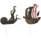 6 Cake Toppers - Pirate images:#1