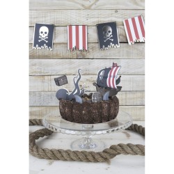 6 Cake Toppers - Pirate. n3