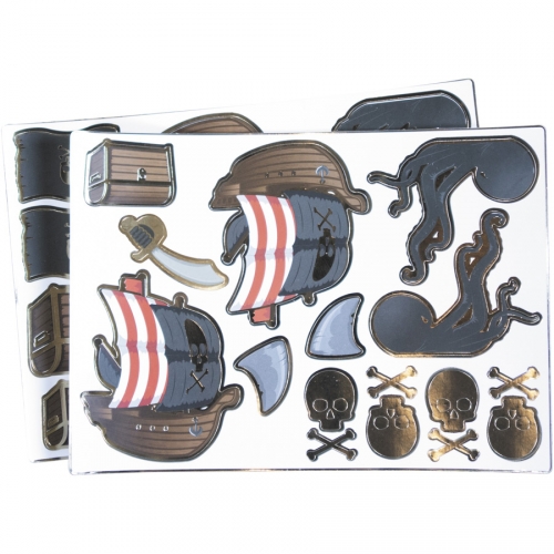 2 Planches de 25 Stickers - Pirate 