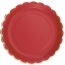 Contient : 1 x 8 Assiettes Festonnes Rouge et Or