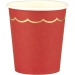 8 Gobelets Festonnes Rouge et Or. n1