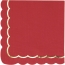 Contient : 1 x 16 Serviettes Festonnes Rouge et Or