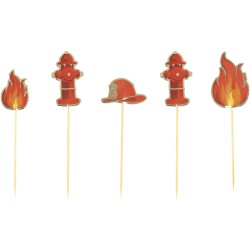 6 Cake Toppers - Pompiers. n1
