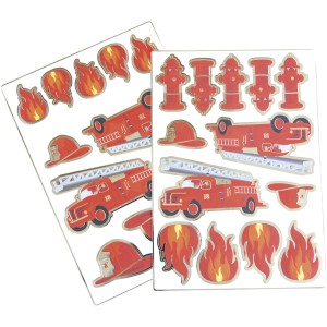 2 Planches de 25 Stickers - Pompiers