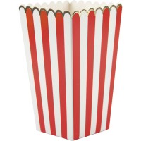 8 Boîtes à Popcorn Rouge/Blanc/Or
