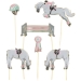 6 Cake Toppers - Cheval d Amour. n1