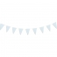 Guirlande Fanions Festonnes Bleu Pastel et Or - 3 m