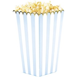 8 Botes  Popcorn Bleu Pastel / Blanc / Or. n1
