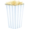 8 Boîtes à Popcorn Bleu Pastel/Blanc/Or images:#1