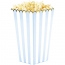 8 Boîtes à Popcorn Bleu Pastel/Blanc/Or