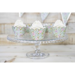 6 Caissettes Cupcakes Shabby et Or. n1