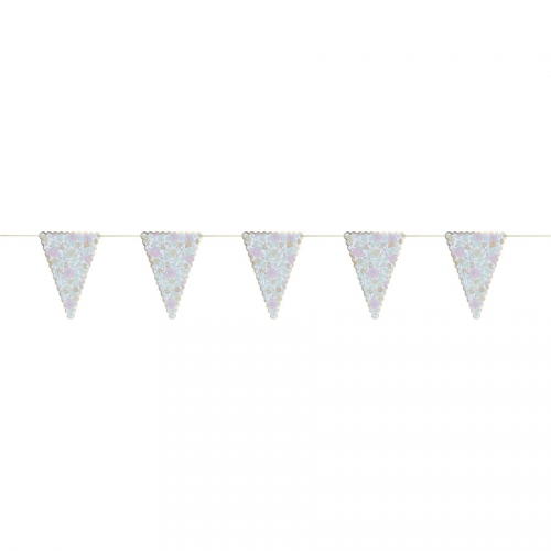 Guirlande Fanions Shabby et Or - 3 m 