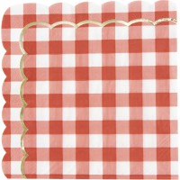 Contient : 1 x 16 Serviettes Festonnes Guinguette