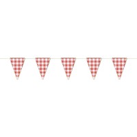 Contient : 1 x Guirlande Fanions Guinguette - 3 m