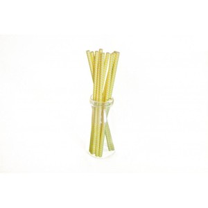 10 Pailles Chevrons - Jaune