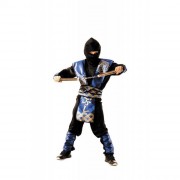 Déguisement Ninja Bleu/Or Taille 4-6 ans