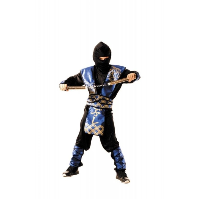 Déguisement Ninja Bleu / Or 