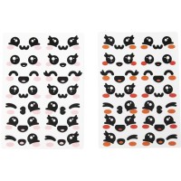 25 Stickers Visages Kawai
