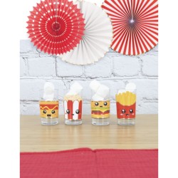 Set de 8 Dcorations pour Verres Salty Junk Food. n2