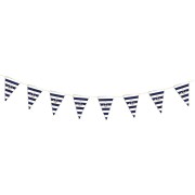 Guirlande Fanions Festonnes Marinire et Or - 3m