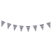 Guirlande Fanions Festonnes Marinire et Or - 3m. n1