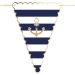 Guirlande Fanions Festonnes Marinire et Or - 3m. n2