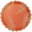 Contient : 1 x 8 Assiettes Festonnes Terracotta et Or