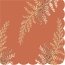 Contient : 1 x 16 Serviettes Festonnes Terracotta et Or