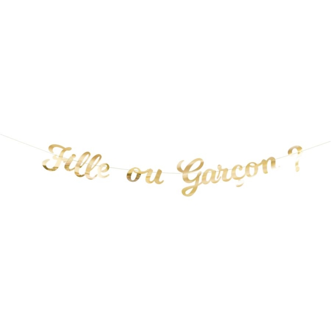 Guirlande Lettre Fille ou Garon Or ? 