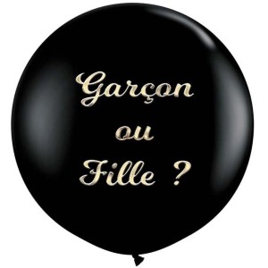 Ballon Géant Noir Gender Reveal Garçon