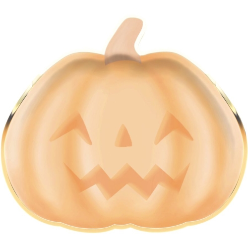 8 Assiettes Citrouille Halloween Pastel 