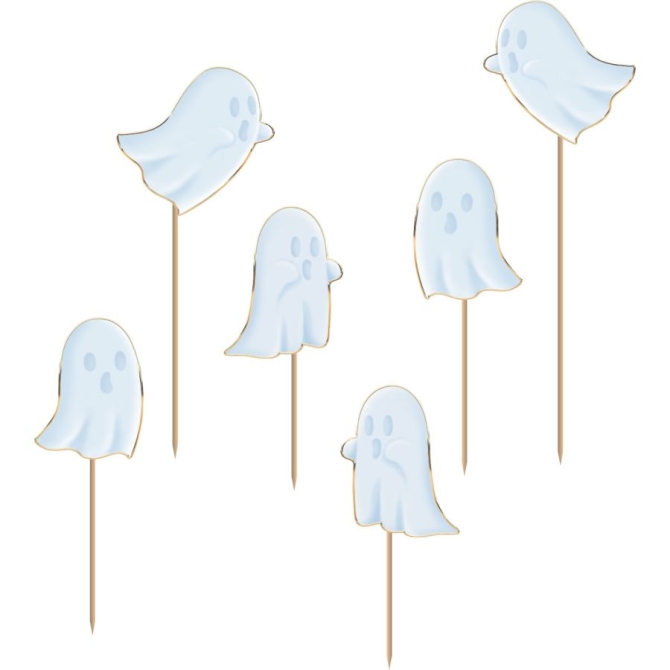 6 Cake Toppers - Fantme Halloween Pastel 