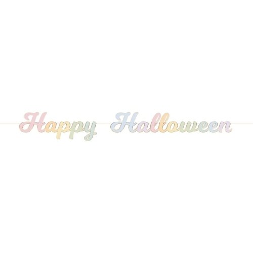 Guirlande Lettre Happy Halloween Pastel - 2m 